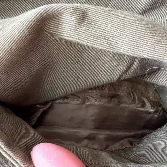 Old Navy 3X Double Breasted Army Green Waist Length Trench Coat - Picture 12 of 14